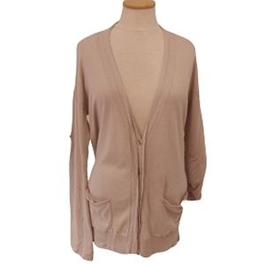 Ann Taylor Cotton Blend Roll Up Sleeve Boyfriend Cardigan- Sz. Sm